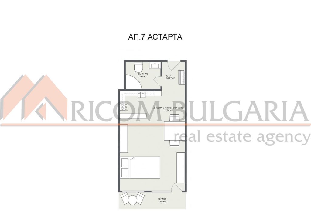 Едностайно жилище под наем в кв. Виница - 12 - Ricom Bulgaria