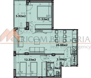 Двустаен апартамент в новострояща се жилищна сграда в кв.Виница - 1 - Ricom Bulgaria