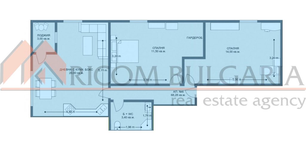 Тристаен апартамент в новострояща се жилищна сграда в центъра на кв. Виница - 2 - Ricom Bulgaria
