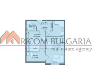 Двустаен апартамент в кв.Бриз! Среден етаж! Покрит изцяло! Две южни стаи! - 5 - Ricom Bulgaria