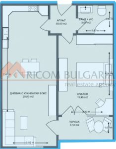 Риком България продава южен двустаен апартамент в жилищна сграда на бул.Св.Константин и Елена! - 2 - Ricom Bulgaria