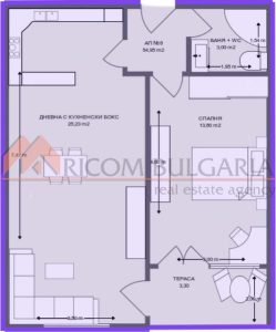 Риком България продава южен двустаен апартамент с включено в цената паркомясто в жилищна сграда на бул.Св.Константин и Елена! - 3 - Ricom Bulgaria